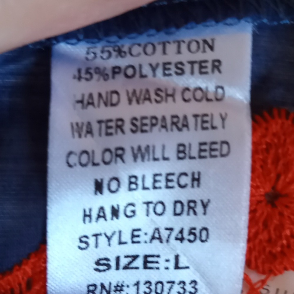 Umgee Navy Blue And Red Dress  L - Picture 4 of 5
